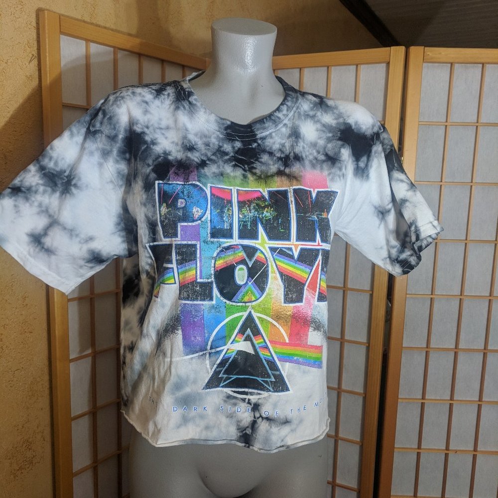 Pink Floyd, crop top, medium, tye dye